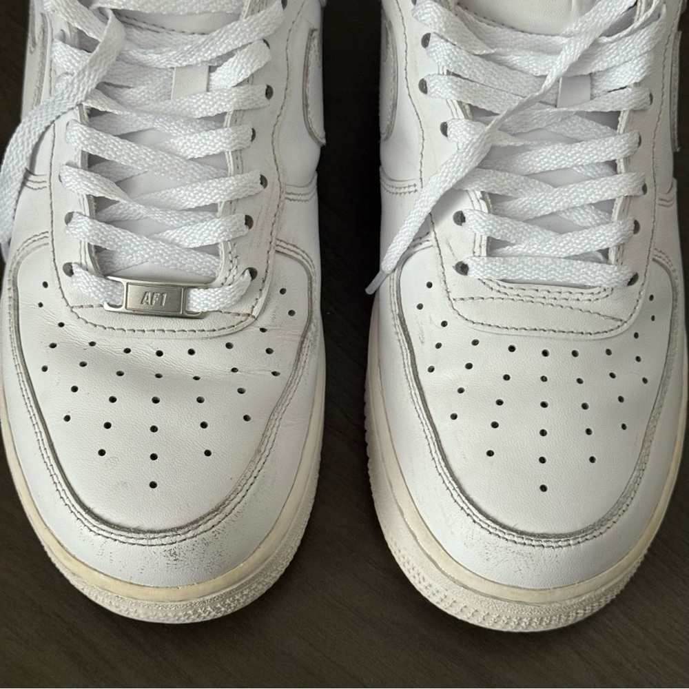 Nike Air Force 1 '07 Shoes Mens White Leather Low Top CW2288-111 Sneakers Sz 9 - Picture 7 of 13